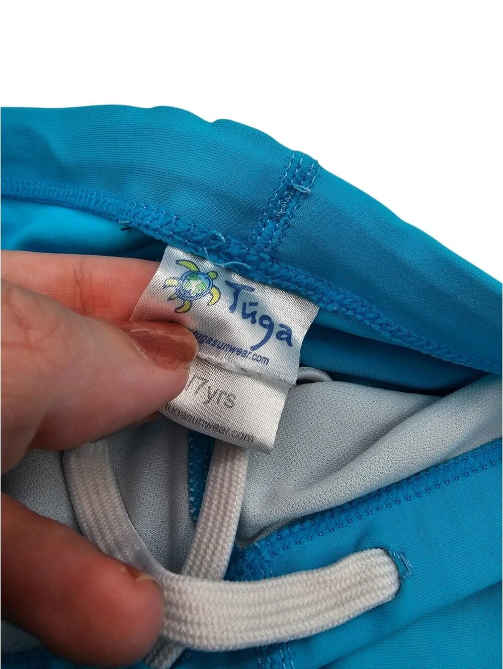 Tuga Kids Sz 6/7 Swimsuit Bottom Jammer Bright Blue Floral